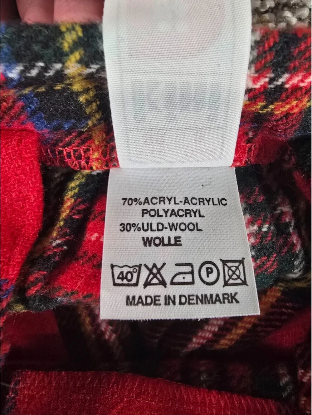 Kini Danish Design Toddler Girls Sz 3 Pleated Jumper Tartan Plaid Red Wool